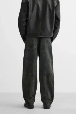 Discount PANTALÓN PIEL EFECTO VINTAGE Hombre Pantalones