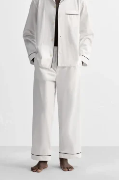 Sale PANTALÓN PIJAMA CONTRASTE Hombre Pantalones|Accesorios