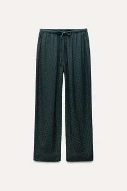 Sale PANTALÓN PIJAMERO JACQUARD ZW COLLECTION Mujer Pantalones