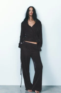 Discount PANTALÓN PIJAMERO TERCIOPELO Mujer Pantalones