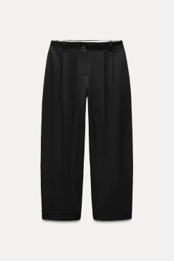 Clearance PANTALÓN PINZAS BAJO AJUSTABLE Mujer Pantalones