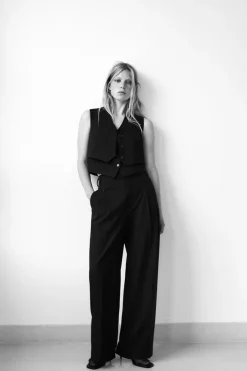 New PANTALÓN PINZAS BOLSILLOS Mujer Pantalones