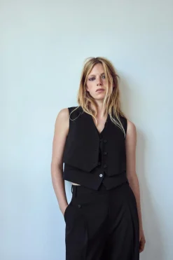 New PANTALÓN PINZAS BOLSILLOS Mujer Pantalones