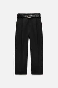 Discount PANTALÓN PINZAS CINTURÓN Mujer Pantalones