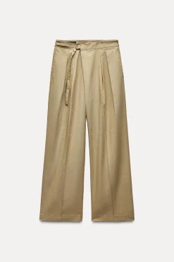 Clearance PANTALÓN PINZAS HEBILLA Mujer Pantalones