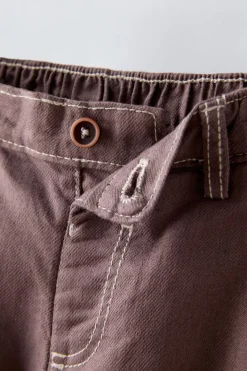 Niños ZARA 1½ - 6 Años·Pantalones|1½ - 6 Años·Pantalones / Leggings<PANTALÓN PINZAS PESPUNTES