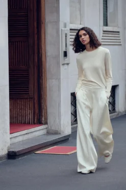 Fashion PANTALÓN PINZAS SATINADO Mujer Pantalones