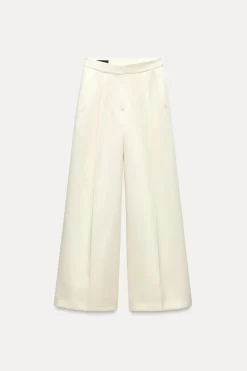 Fashion PANTALÓN PINZAS SATINADO Mujer Pantalones