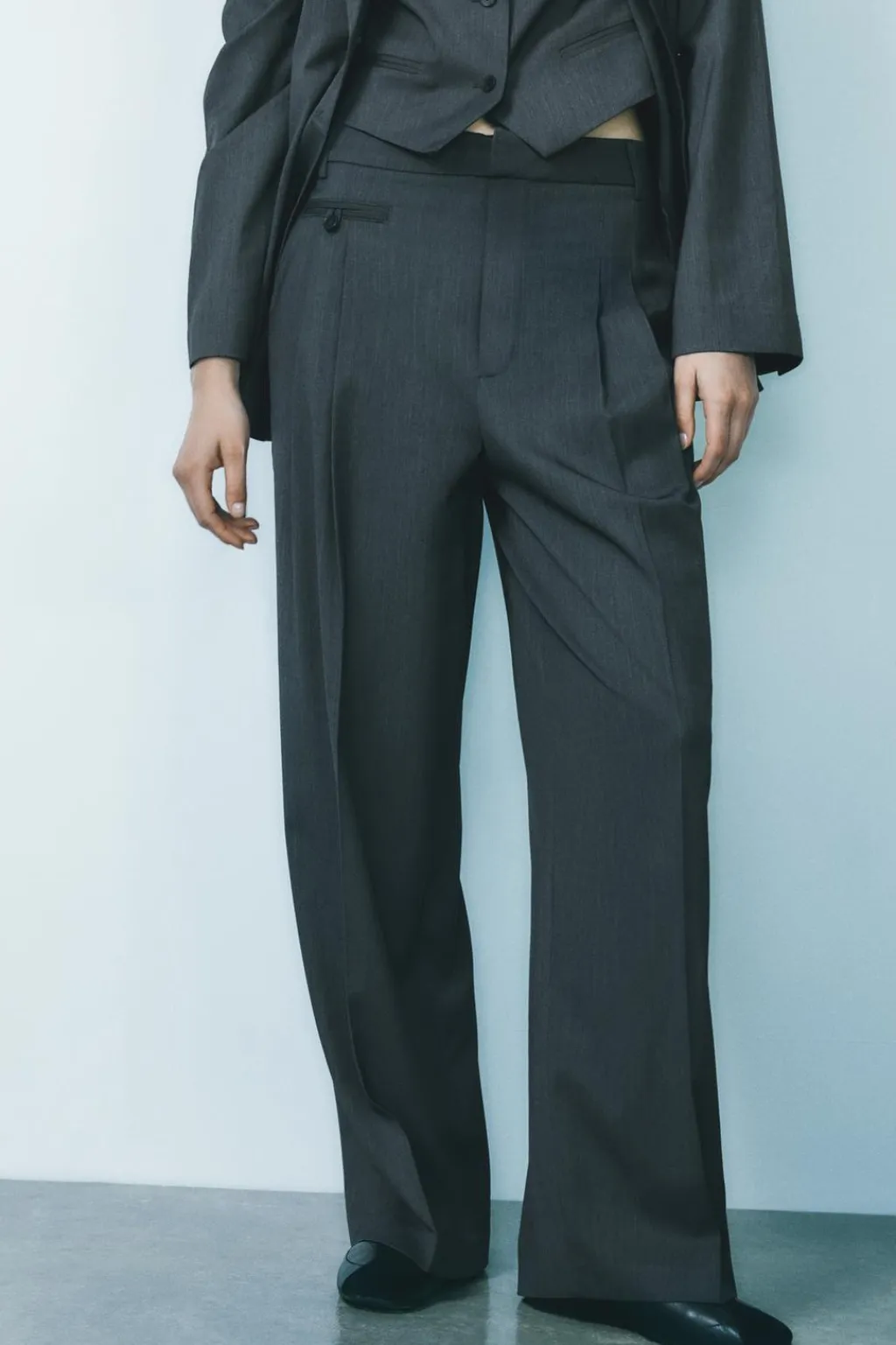 Discount PANTALÓN PLIEGUES Mujer Pantalones