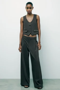 Clearance PANTALÓN PLIEGUES Mujer Pantalones