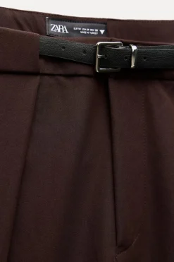 Sale PANTALÓN PLIEGUES CINTURÓN Mujer Pantalones