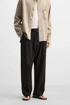 Online PANTALÓN PLIEGUES CINTURÓN Hombre Pantalones