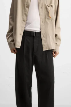 Online PANTALÓN PLIEGUES CINTURÓN Hombre Pantalones