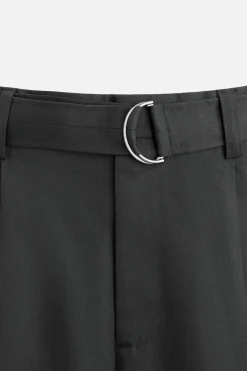 Hot PANTALÓN PLIEGUES CINTURÓN Hombre Pantalones