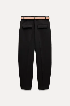 Online PANTALÓN PLIEGUES CINTURÓN Mujer Pantalones