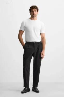 New PANTALÓN PLIEGUES CON VISCOSA Hombre Pantalones