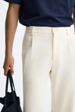 New PANTALÓN PLIEGUES ESTRUCTURA Hombre Pantalones