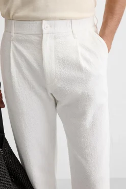 Hot PANTALÓN PLIEGUES ESTRUCTURA Hombre Pantalones