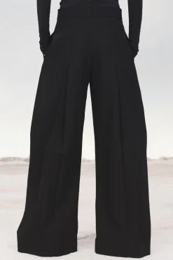 Outlet PANTALÓN PLIEGUES LANA 100% LIMITED EDITION Mujer Pantalones