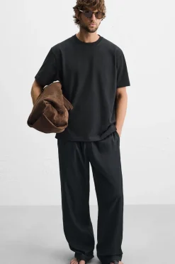 Fashion PANTALÓN POPELÍN LAVADO Hombre Pantalones