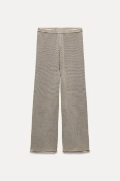 New PANTALÓN PUNTO ACABADOS VUELTA Mujer Pantalones|Cárdigan / Jerséis