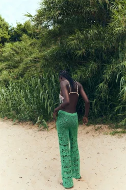 Discount PANTALÓN PUNTO CROCHET Mujer Pantalones