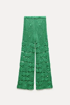 Discount PANTALÓN PUNTO CROCHET Mujer Pantalones