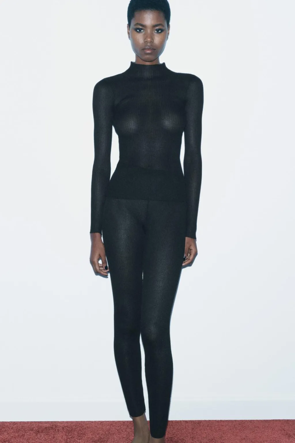 Fashion PANTALÓN PUNTO FINO RIB Mujer Pantalones