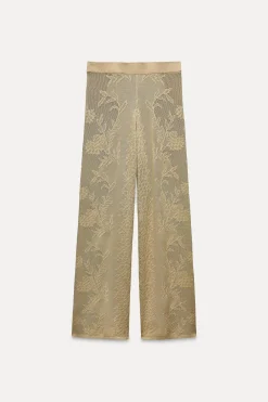 Hot PANTALÓN PUNTO JACQUARD Mujer Pantalones|Cárdigan / Jerséis