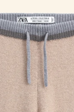 Niños ZARA 6 - 14 Años·Punto|6 - 14 Años·Pantalones<PANTALÓN PUNTO ONDAS CONTRASTE LIMITED EDITION