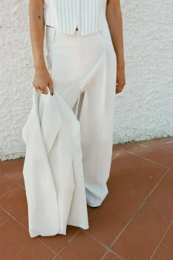 Hot PANTALÓN RAYA DIPLOMÁTICA PLIEGUES Mujer Pantalones