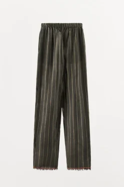 Discount PANTALÓN RAYAS BOTONES LATERALES Mujer Pantalones|Lenceria