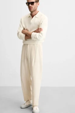 Online PANTALÓN RAYAS PLIEGUES Hombre Pantalones