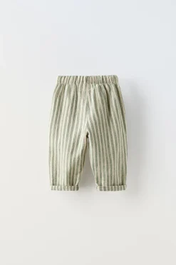 Niños ZARA 6 - 18 Meses·Pantalones / Leggings<PANTALÓN RAYAS RÚSTICO