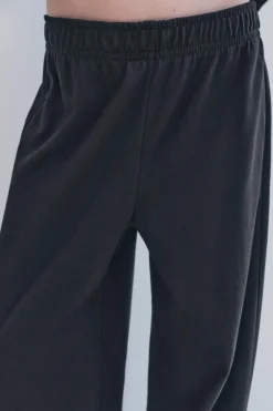 Fashion PANTALÓN RECTO ALGODÓN Mujer Pantalones|Sudaderas / Joggers