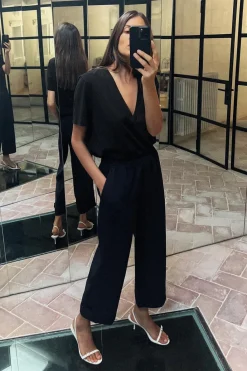 Fashion PANTALÓN RECTO BAJO TRABILLAS Mujer Pantalones