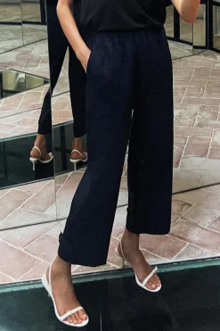 Fashion PANTALÓN RECTO BAJO TRABILLAS Mujer Pantalones