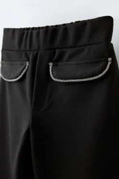 Niños ZARA 6 - 14 Años·Pantalones<PANTALÓN RECTO BRILLOS