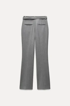 Outlet PANTALÓN RECTO CINTURÓN Mujer Pantalones