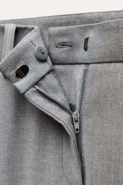 Outlet PANTALÓN RECTO CINTURÓN Mujer Pantalones