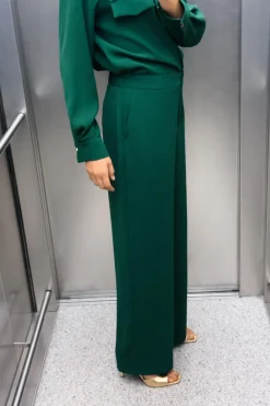 Sale PANTALÓN RECTO CREPE Mujer Pantalones