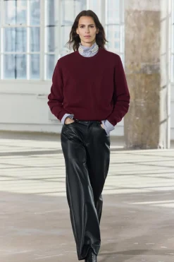 Online PANTALÓN RECTO EFECTO PIEL ZW COLLECTION Mujer Pantalones