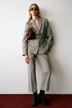 New PANTALÓN RECTO LANA 100% ZW COLLECTION Mujer Pantalones