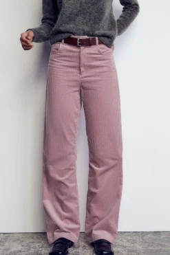 Outlet PANTALÓN RECTO PANA Mujer Pantalones