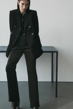 Online PANTALÓN RECTO PANA ZW COLLECTION Mujer Pantalones