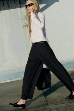 Discount PANTALÓN RECTO PINZAS Mujer Pantalones