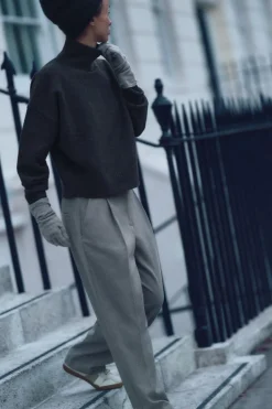 Outlet PANTALÓN RECTO PINZAS Mujer Pantalones