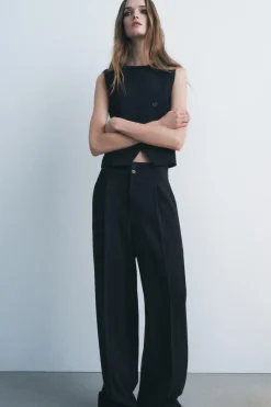 Sale PANTALÓN RECTO PINZAS ZW COLLECTION Mujer Pantalones