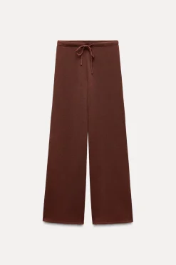 Best PANTALÓN RECTO PUNTO LISO Mujer Pantalones|Cárdigan / Jerséis