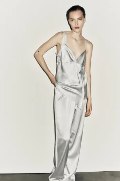 Outlet PANTALÓN RECTO SATINADO Mujer Pantalones